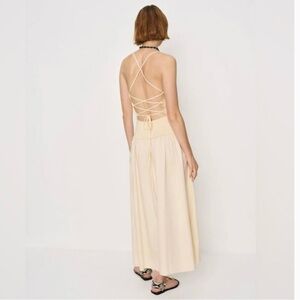 NWT Reformation Ginny Cotton Sweater Dress - Sugar